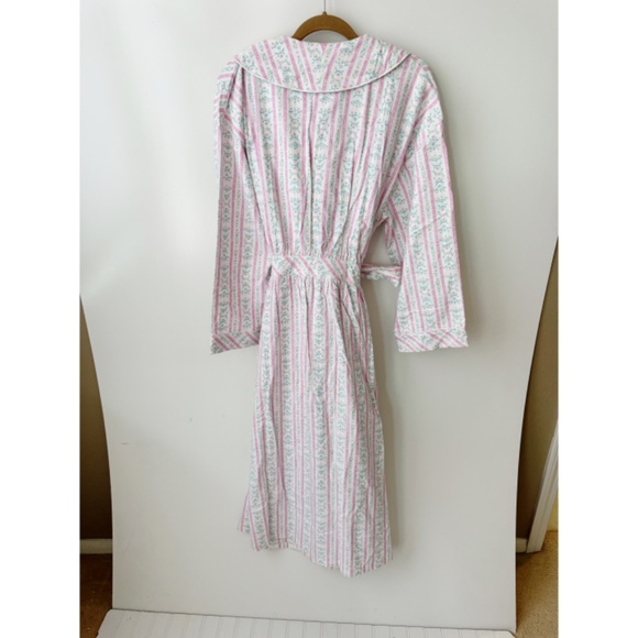 NWT Lanz of Salzburg Lanz Tyrolean Flannel Wrap Robe Pastel Pink L - Picture 4 of 6